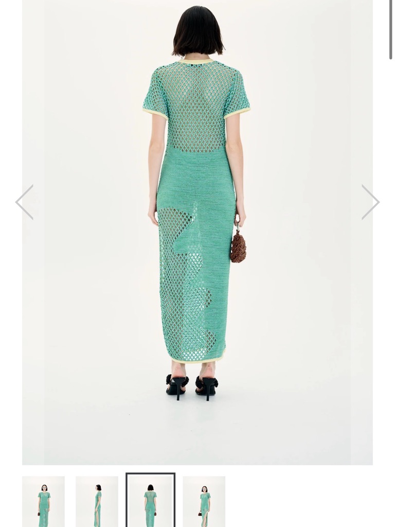 Nwt Ph5 Perry Crotchet Short Sleeve Dress (M) Teal — image 8 of 8